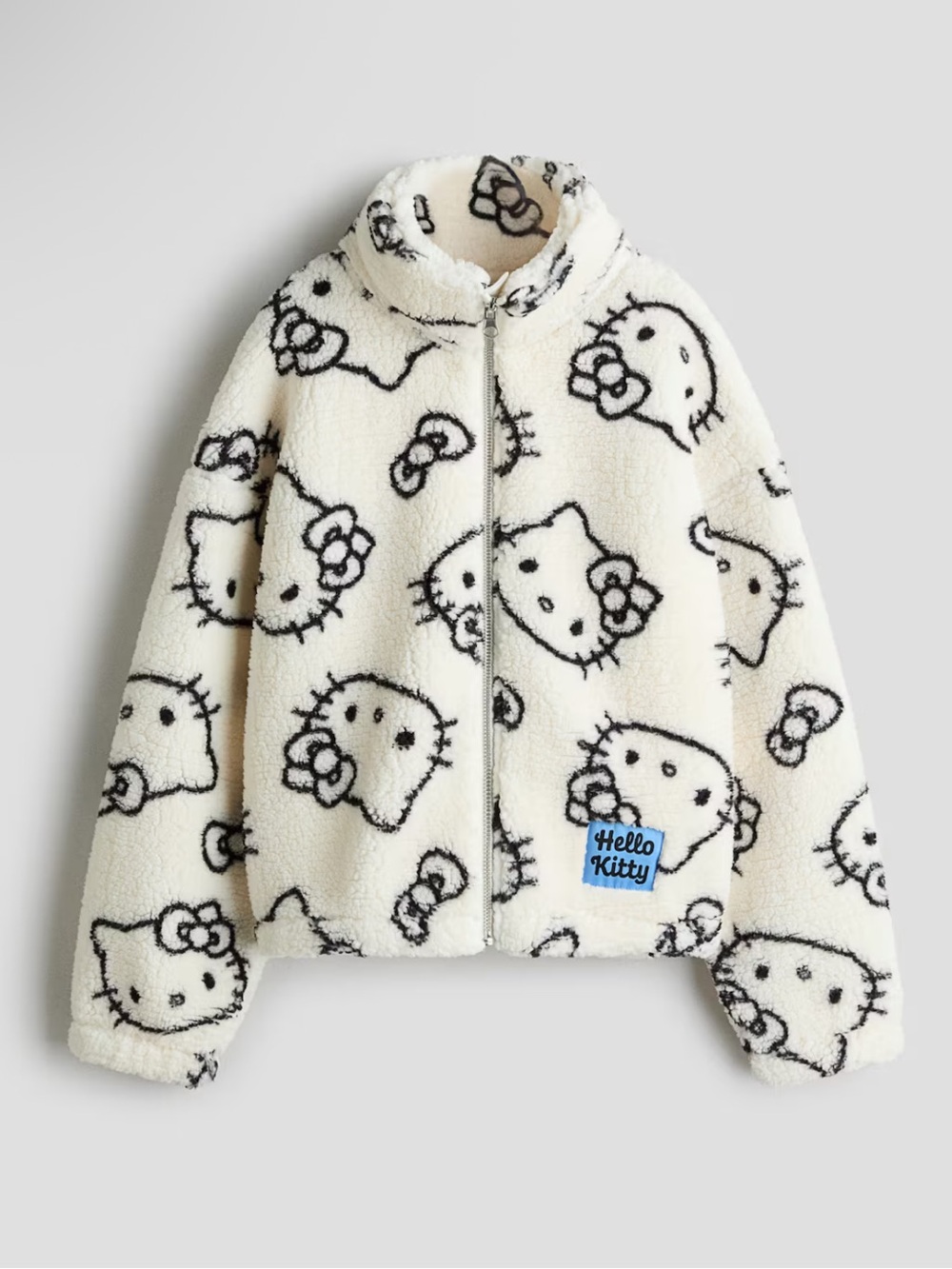 H&M Hello Kitty Cream Teddy Fleece Jacket